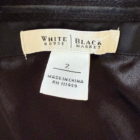 Strapless Silk Floral Rose Cocktail Dress White House Black Market Sz 2 - Picture 6 of 7